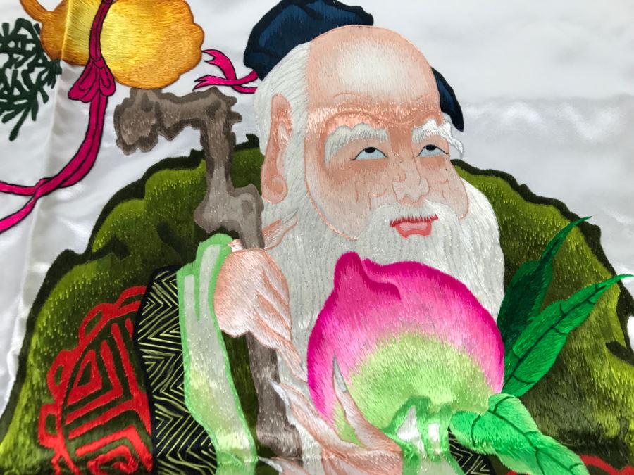 JUST ADDED - Chinese Silk Embroidery Art Wall Hanging Signed [Photo 5]