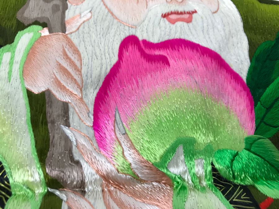 JUST ADDED - Chinese Silk Embroidery Art Wall Hanging Signed [Photo 6]