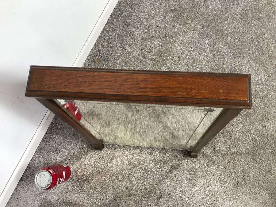 Antique Mercantile Double Sided Shoe Mirror With Etched Star Beveled Glass [Photo 3]