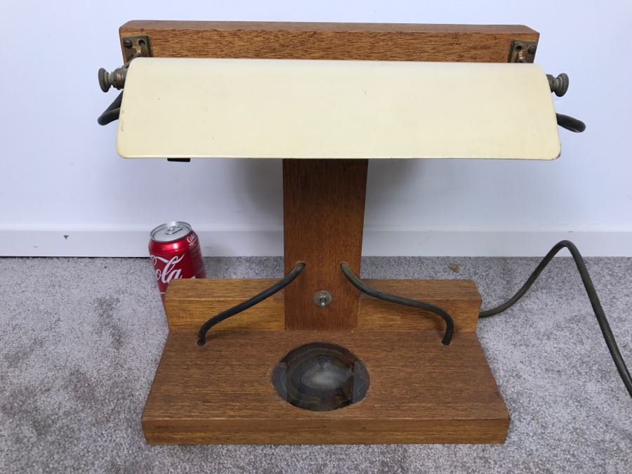Vintage Hand Made Artist Desk Lamp With Polished Agate Stone By Artist Robert Bucciarelli [Photo 3]