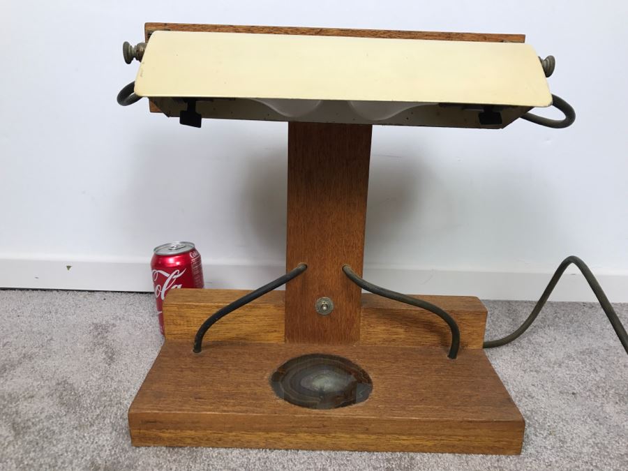 Vintage Hand Made Artist Desk Lamp With Polished Agate Stone By Artist Robert Bucciarelli [Photo 2]