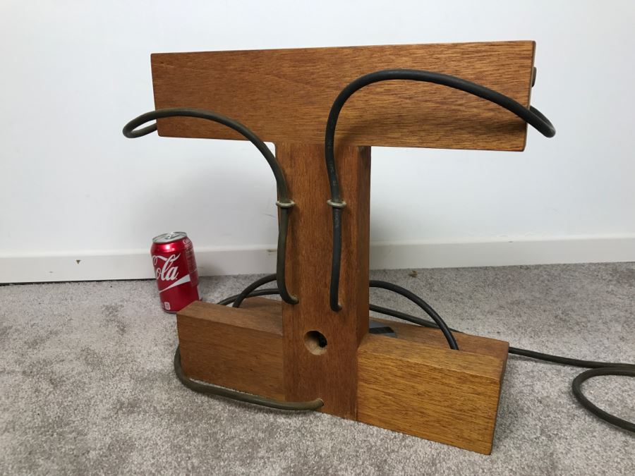 Vintage Hand Made Artist Desk Lamp With Polished Agate Stone By Artist Robert Bucciarelli [Photo 9]