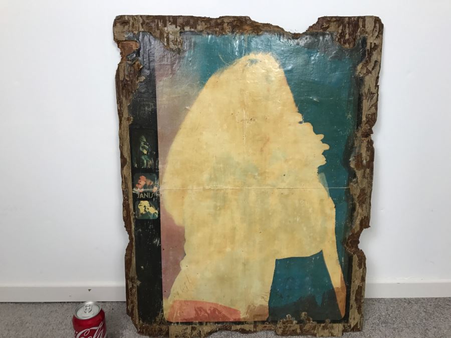 Vintage Janis Joplin Poster On Board Originally Hung On Wall Of Tower Records In San Francisco In Sixties [Photo 6]