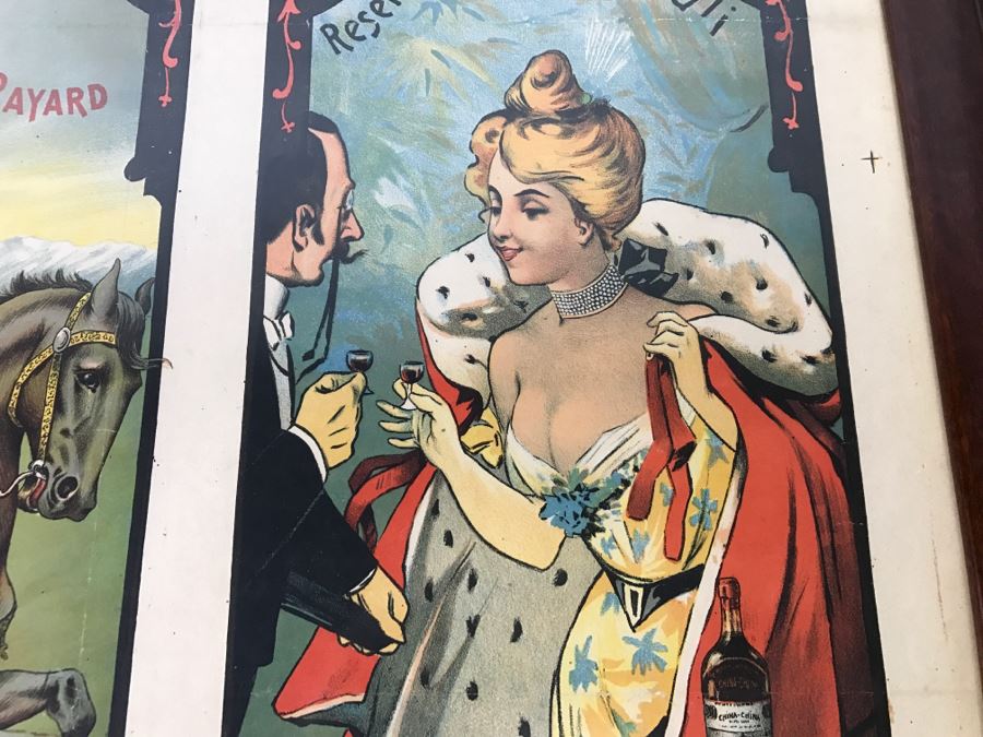 RARE LARGE 1900 Eugène Ogé Les Grandes Marques De L'Isère Official Lithography Poster Vibrant Colors 52' X 38' Nicely Framed Estimate $600 [Photo 22]