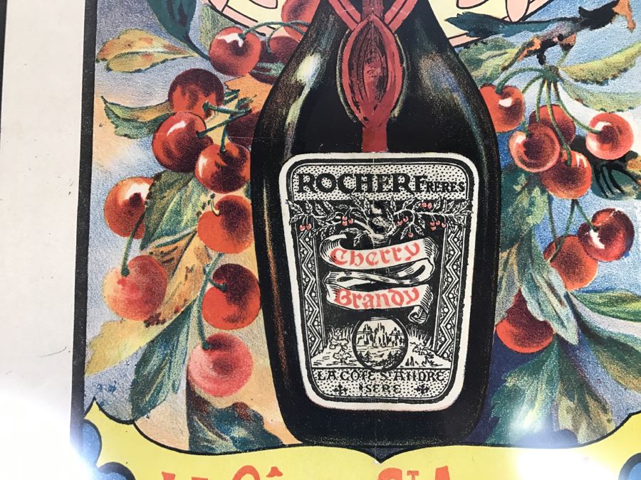 RARE LARGE 1900 Eugène Ogé Les Grandes Marques De L'Isère Official Lithography Poster Vibrant Colors 52' X 38' Nicely Framed Estimate $600 [Photo 13]