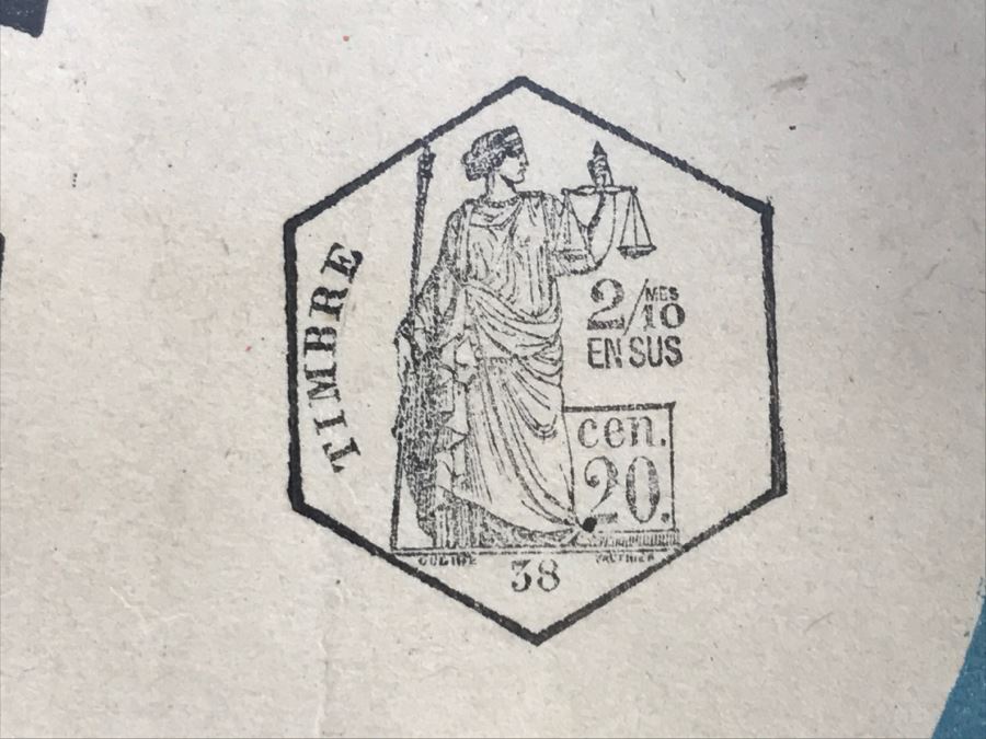 RARE LARGE 1900 Eugène Ogé Les Grandes Marques De L'Isère Official Lithography Poster Vibrant Colors 52' X 38' Nicely Framed Estimate $600 [Photo 5]