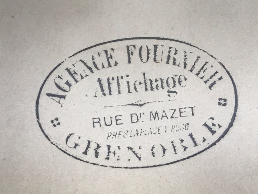 RARE LARGE 1900 Eugène Ogé Les Grandes Marques De L'Isère Official Lithography Poster Vibrant Colors 52' X 38' Nicely Framed Estimate $600 [Photo 9]