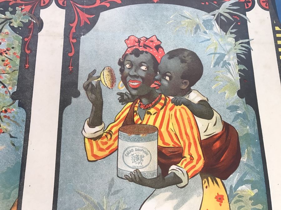 RARE LARGE 1900 Eugène Ogé Les Grandes Marques De L'Isère Official Lithography Poster Vibrant Colors 52' X 38' Nicely Framed Estimate $600 [Photo 12]