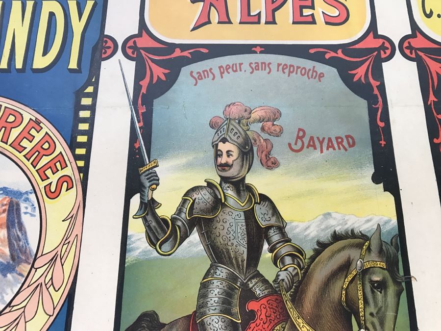 RARE LARGE 1900 Eugène Ogé Les Grandes Marques De L'Isère Official Lithography Poster Vibrant Colors 52' X 38' Nicely Framed Estimate $600 [Photo 19]