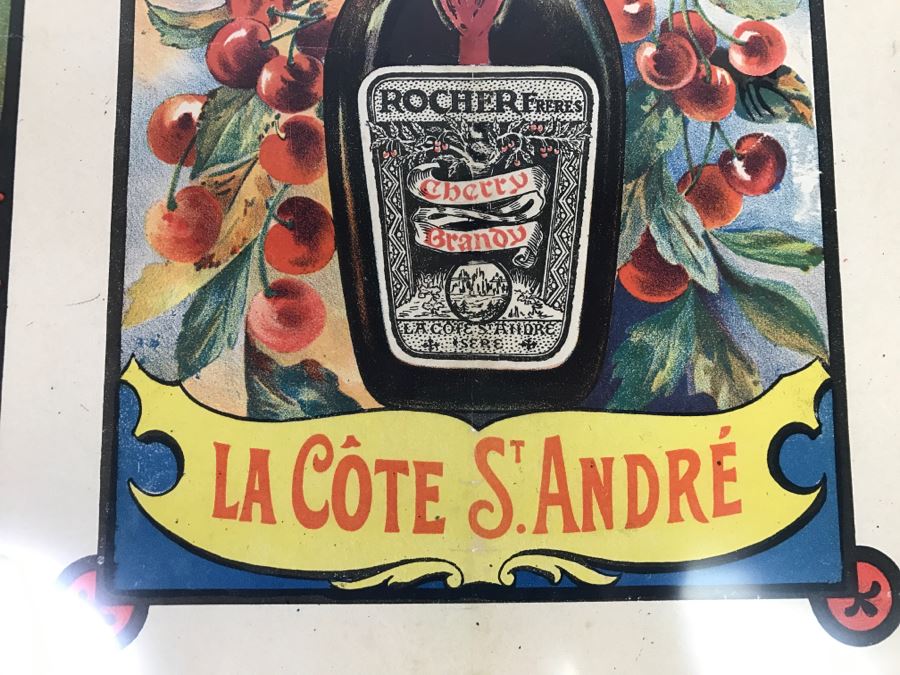 RARE LARGE 1900 Eugène Ogé Les Grandes Marques De L'Isère Official Lithography Poster Vibrant Colors 52' X 38' Nicely Framed Estimate $600 [Photo 14]