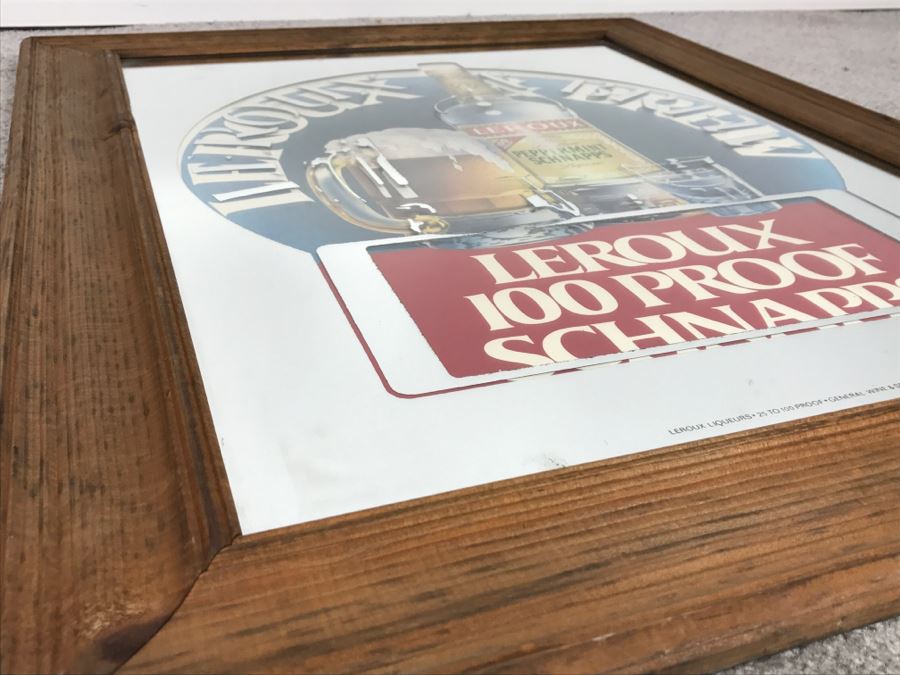 Leroux 100 Proof Schnapps Liquor Advertising Wall Mirror [Photo 8]