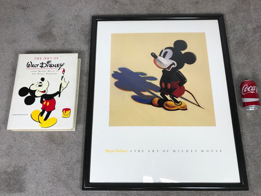 Wayne Thiebaud 'The Art Of Mickey Mouse' Framed Print And The Art Of Walt Disney Coffee Table Book By Christopher Finch