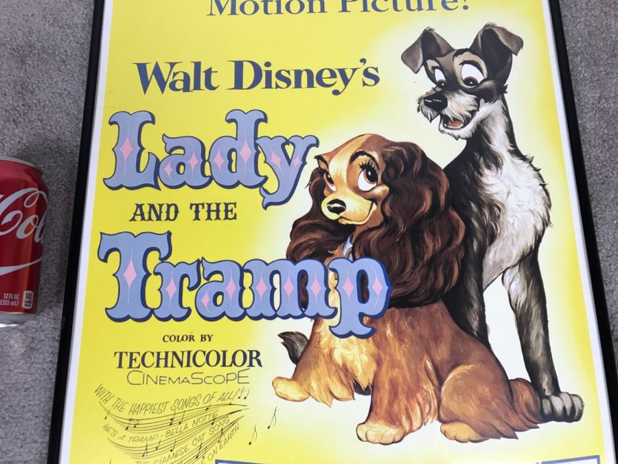 Walt Disney's Lady And The Tramp Reproduction Movie Poster Print Framed [Photo 2]