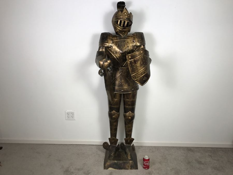 Decorative Life Size Knight In Armour Metal Sculpture [Photo 2]