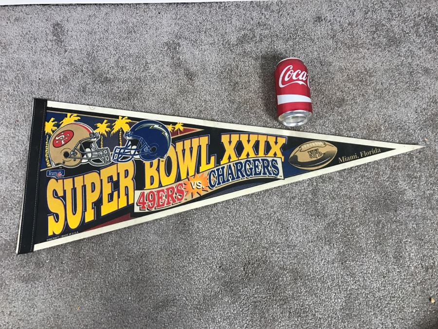 Super Bowl XXIX Penant 49ers Vs. Chargers Miami, Florida [Photo 1]