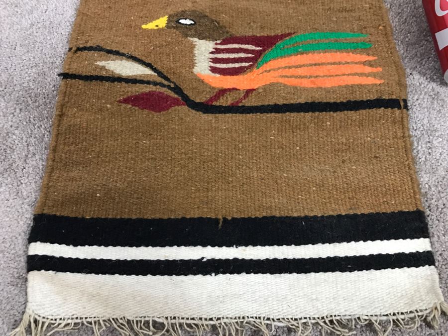 Vintage Woven Textile Featuring Bird Possibly Native American [Photo 11]