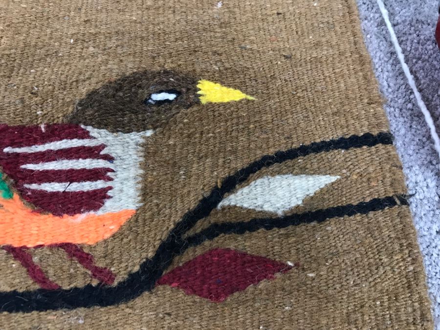 Vintage Woven Textile Featuring Bird Possibly Native American [Photo 4]