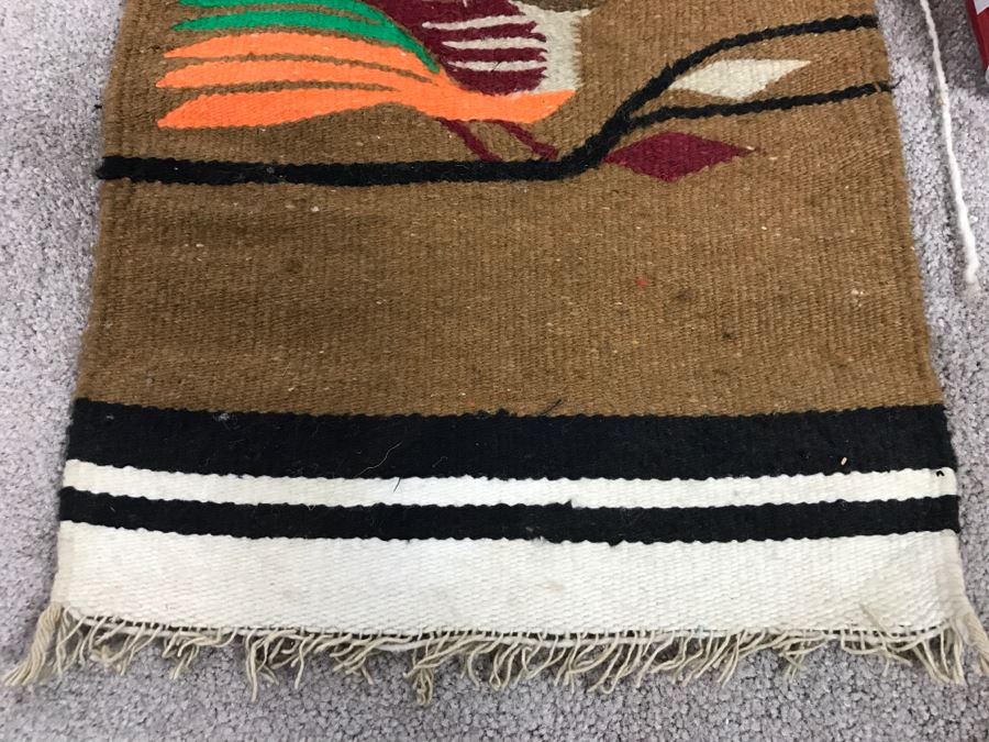 Vintage Woven Textile Featuring Bird Possibly Native American [Photo 5]