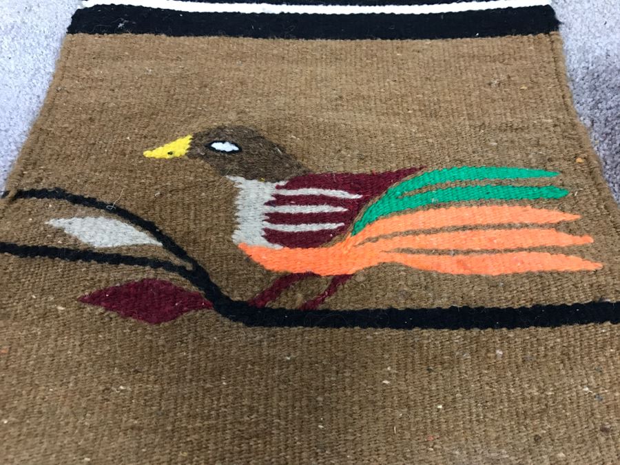 Vintage Woven Textile Featuring Bird Possibly Native American [Photo 12]