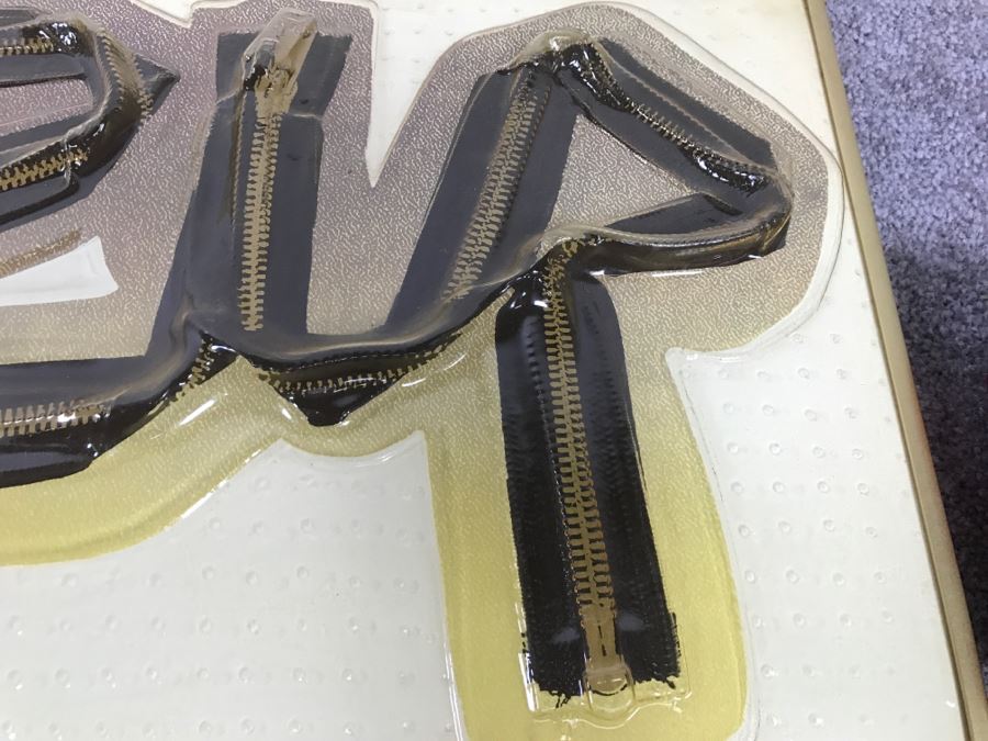 Original Pop Art 'Zip' Made Of Zippers By Robert Bucciarelli [Photo 5]