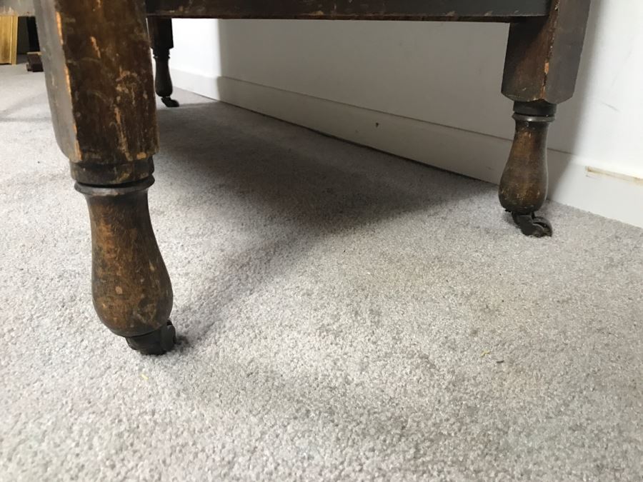 Antique Arts And Crafts Era Wash Stand Dry Sink Chest Of Drawers With Marble Top And Tile Backsplash - Missing One Tile And Tiles Need To Be Reglued [Photo 16]