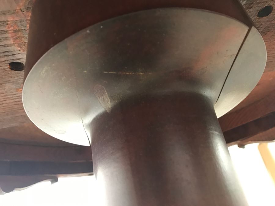 Stunning Antique Solid Carved Mahogany English Pedestal Table With Claw Feet - Note Repair On One Of The Legs [Photo 17]