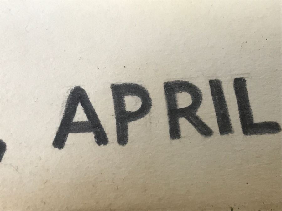 2 Vintage 1972 Original Hand Pencil Drawn Calendar Sketches With Sayings And One Print By Artist Robert Bucciarelli Artwork [Photo 6]