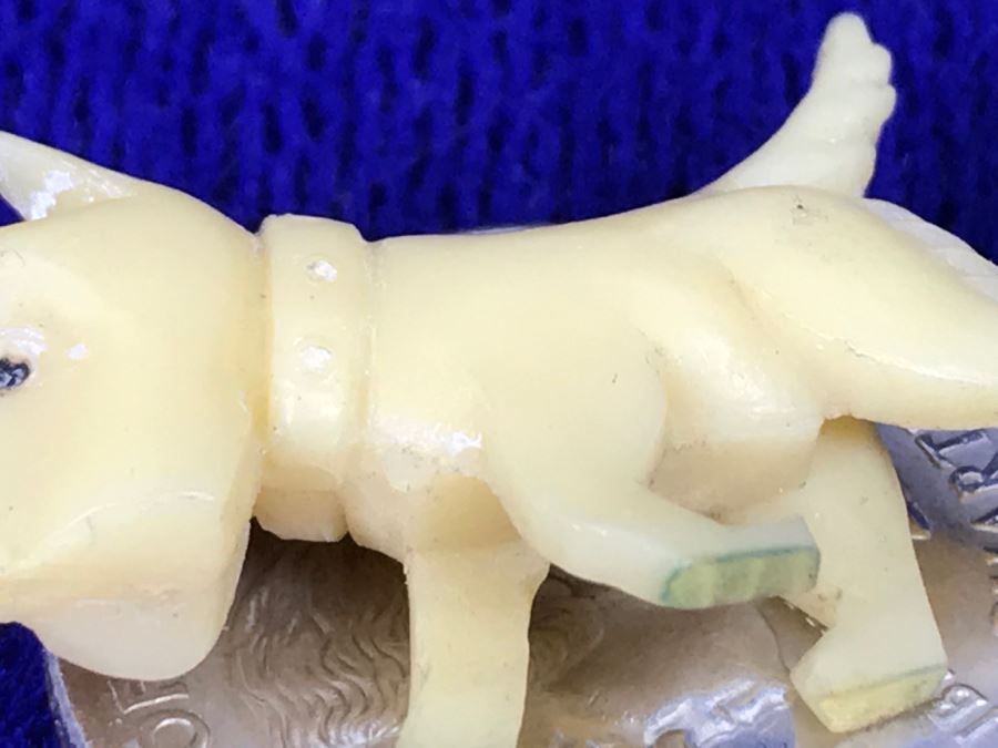 Carved Wood Turtle And Small Carved Bone Scottish Terrier Figurine [Photo 11]