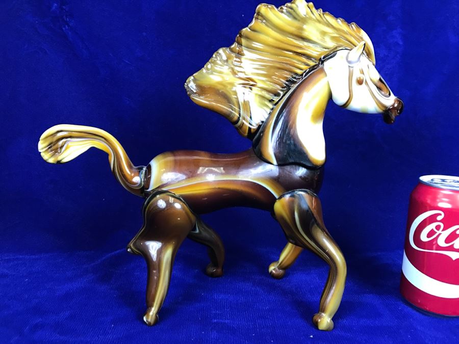 Hand Blown Art Glass Horse [Photo 2]