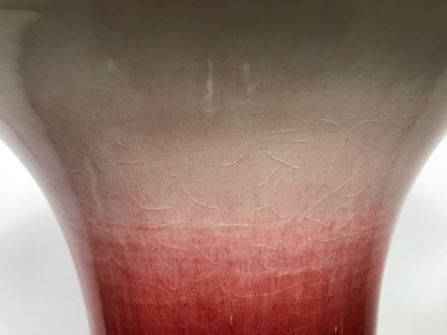 JUST ADDED - Huge Chinese Contemporary Red And White Vase [Photo 6]
