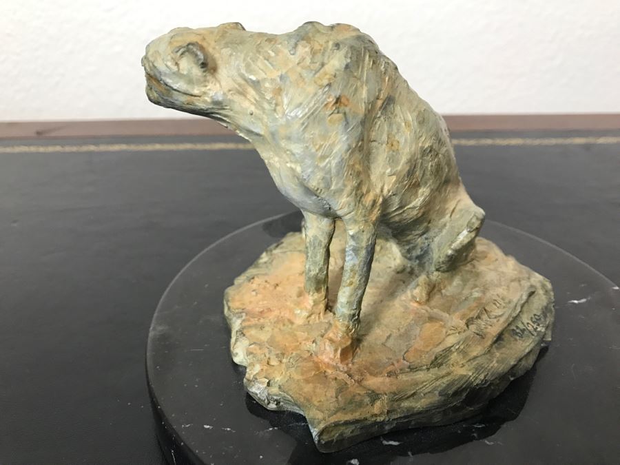 Richard D. MacDonald 1998 Limited Edition Bronze Sculpture 'Cheetah Study II' 5 1/2' X 5 3/4' X 4' 82 Of 250 With COA Estimate $450 [Photo 15]