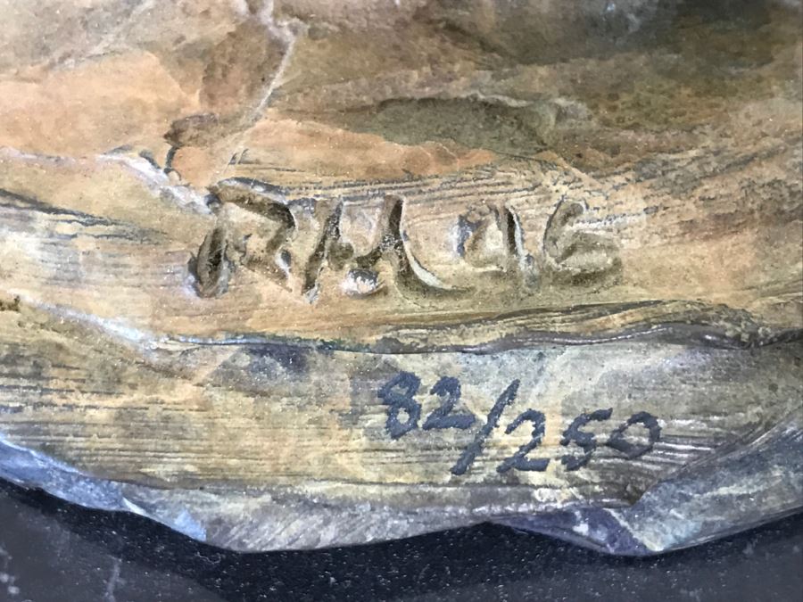 Richard D. MacDonald 1998 Limited Edition Bronze Sculpture 'Cheetah Study II' 5 1/2' X 5 3/4' X 4' 82 Of 250 With COA Estimate $450 [Photo 13]