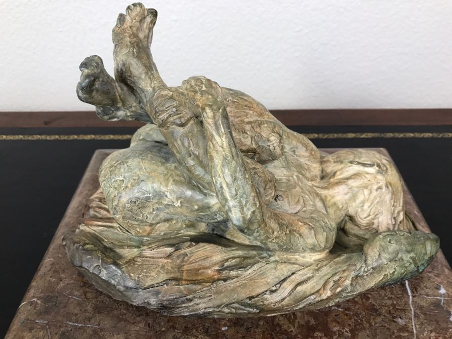 Richard D. MacDonald 2000 Limited Edition Bronze Sculpture Of Reclining Nude Woman On Heavy Marble Base 17 Of 90 Estimate $5,200 [Photo 27]