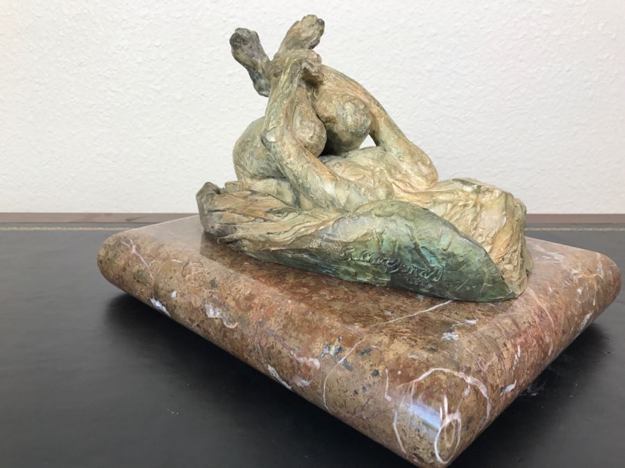 Richard D. MacDonald 2000 Limited Edition Bronze Sculpture Of Reclining Nude Woman On Heavy Marble Base 17 Of 90 Estimate $5,200 [Photo 25]