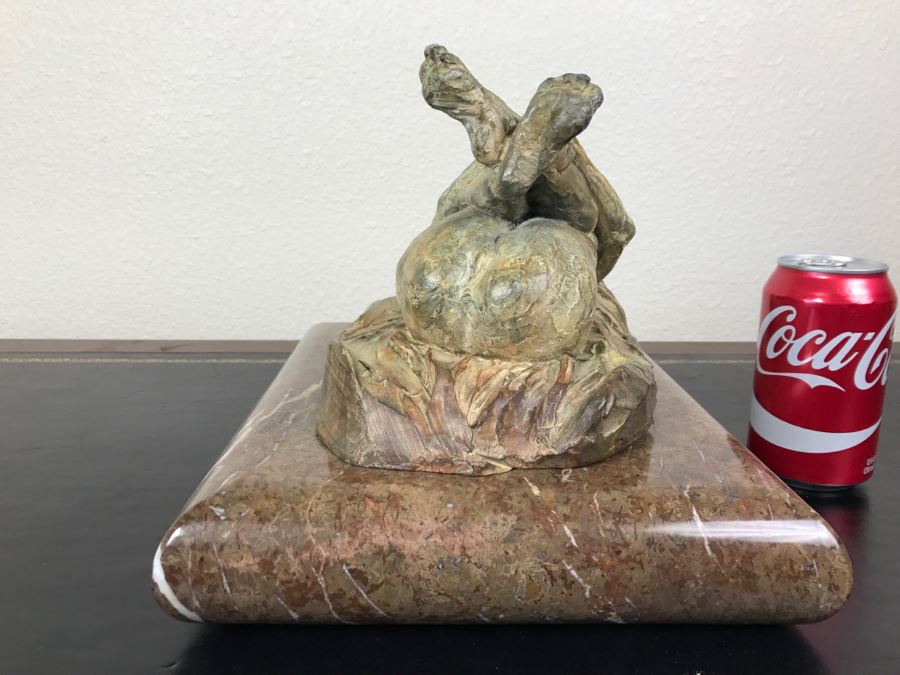 Richard D. MacDonald 2000 Limited Edition Bronze Sculpture Of Reclining Nude Woman On Heavy Marble Base 17 Of 90 Estimate $5,200 [Photo 7]