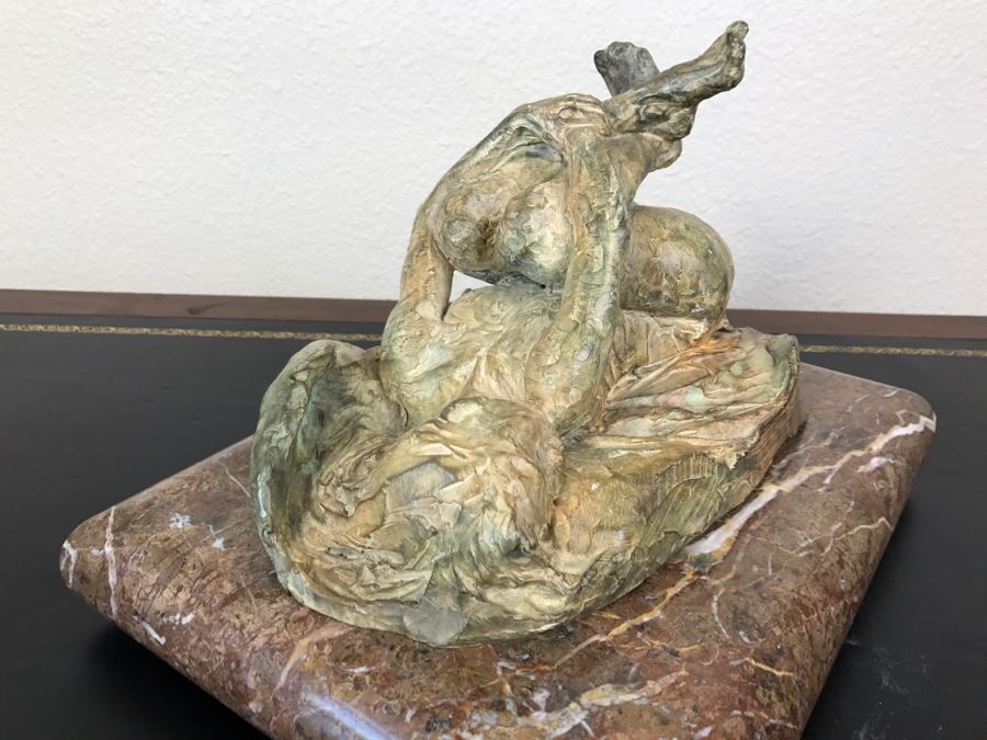 Richard D. MacDonald 2000 Limited Edition Bronze Sculpture Of Reclining Nude Woman On Heavy Marble Base 17 Of 90 Estimate $5,200 [Photo 18]