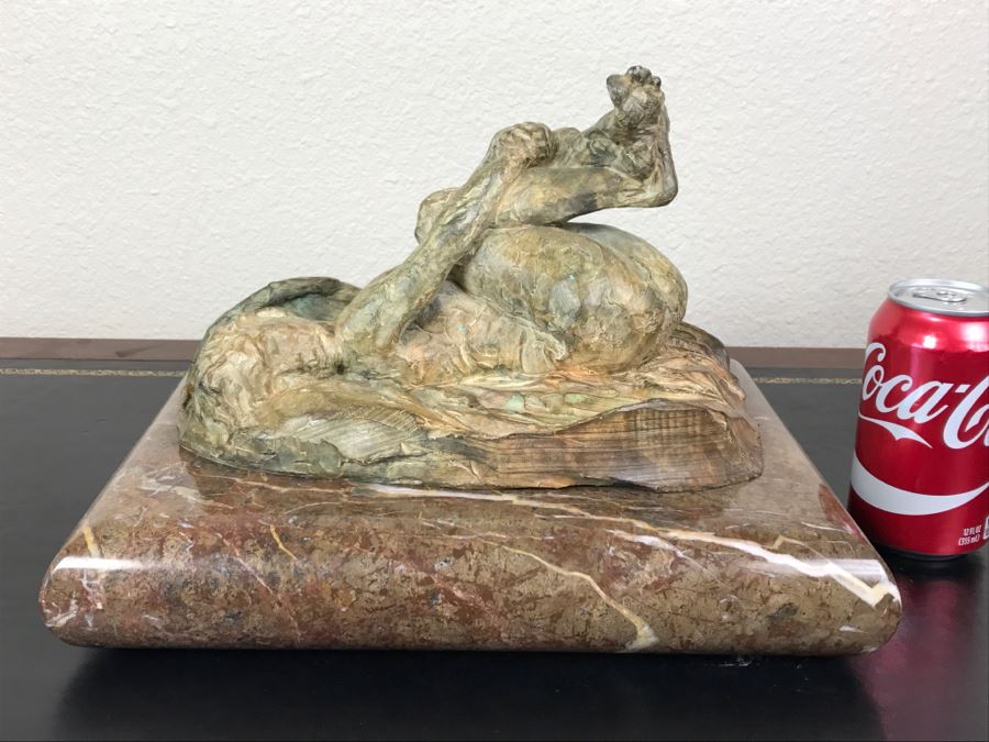 Richard D. MacDonald 2000 Limited Edition Bronze Sculpture Of Reclining Nude Woman On Heavy Marble Base 17 Of 90 Estimate $5,200 [Photo 11]