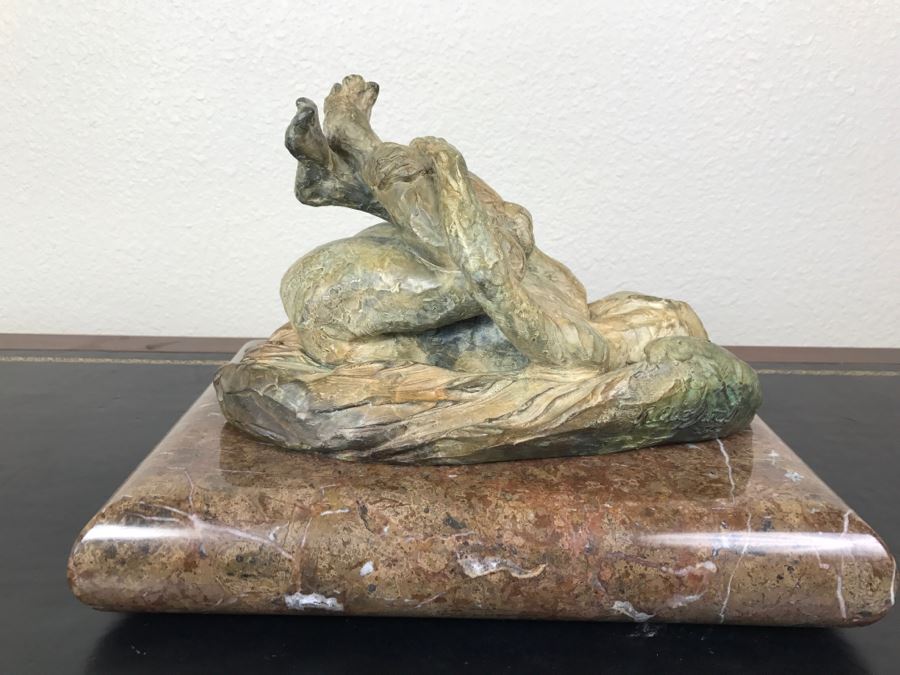 Richard D. MacDonald 2000 Limited Edition Bronze Sculpture Of Reclining Nude Woman On Heavy Marble Base 17 Of 90 Estimate $5,200 [Photo 26]