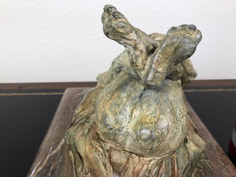 Richard D. MacDonald 2000 Limited Edition Bronze Sculpture Of Reclining Nude Woman On Heavy Marble Base 17 Of 90 Estimate $5,200 [Photo 8]