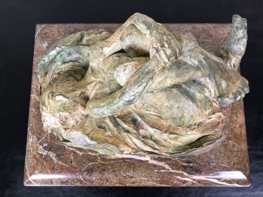 Richard D. MacDonald 2000 Limited Edition Bronze Sculpture Of Reclining Nude Woman On Heavy Marble Base 17 Of 90 Estimate $5,200 [Photo 16]