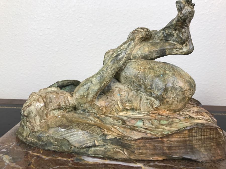 Richard D. MacDonald 2000 Limited Edition Bronze Sculpture Of Reclining Nude Woman On Heavy Marble Base 17 Of 90 Estimate $5,200 [Photo 13]