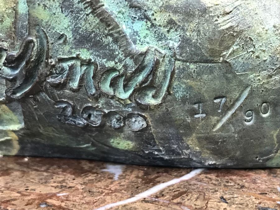 Richard D. MacDonald 2000 Limited Edition Bronze Sculpture Of Reclining Nude Woman On Heavy Marble Base 17 Of 90 Estimate $5,200 [Photo 23]