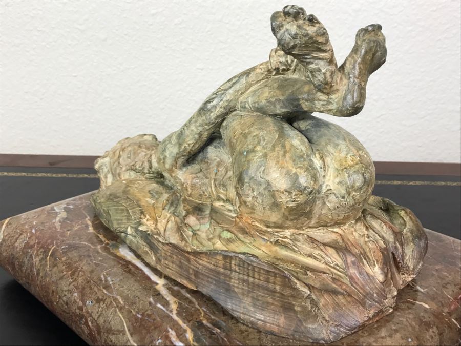 Richard D. MacDonald 2000 Limited Edition Bronze Sculpture Of Reclining Nude Woman On Heavy Marble Base 17 Of 90 Estimate $5,200 [Photo 9]