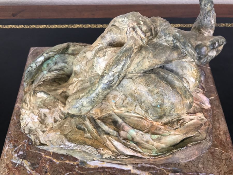 Richard D. MacDonald 2000 Limited Edition Bronze Sculpture Of Reclining Nude Woman On Heavy Marble Base 17 Of 90 Estimate $5,200 [Photo 17]