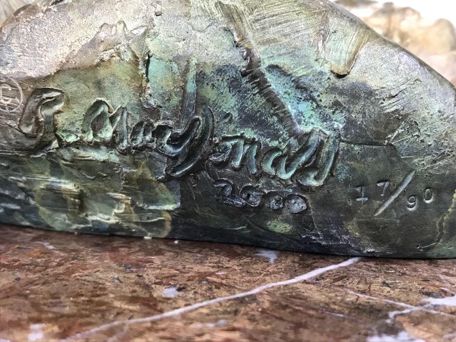 Richard D. MacDonald 2000 Limited Edition Bronze Sculpture Of Reclining Nude Woman On Heavy Marble Base 17 Of 90 Estimate $5,200 [Photo 22]