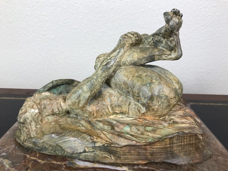 Richard D. MacDonald 2000 Limited Edition Bronze Sculpture Of Reclining Nude Woman On Heavy Marble Base 17 Of 90 Estimate $5,200 [Photo 12]
