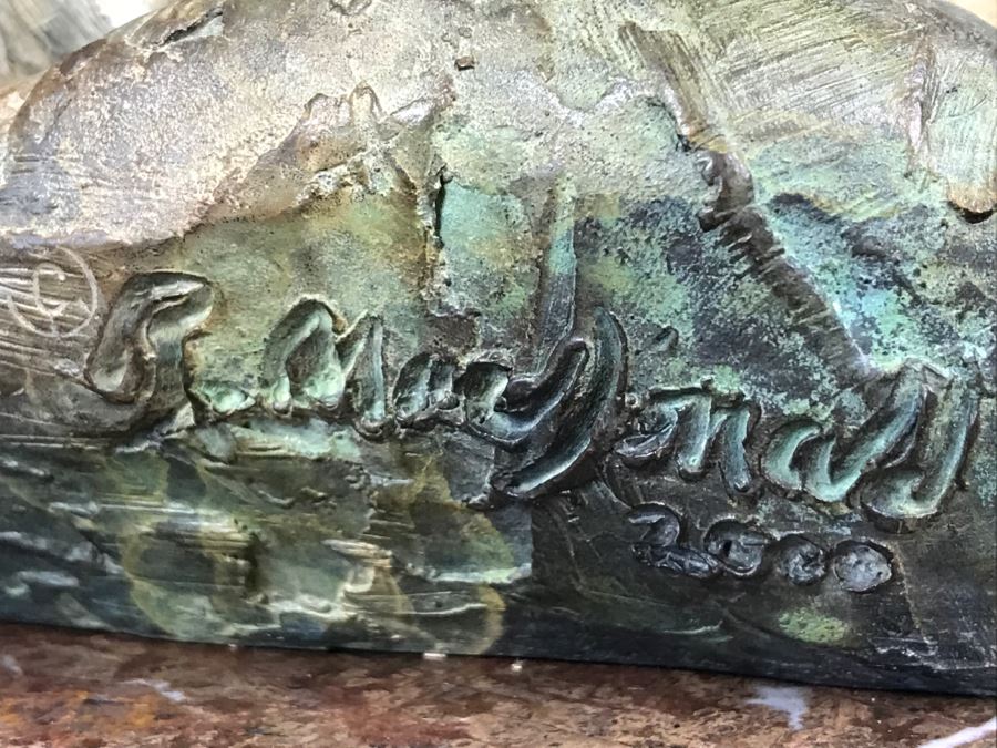 Richard D. MacDonald 2000 Limited Edition Bronze Sculpture Of Reclining Nude Woman On Heavy Marble Base 17 Of 90 Estimate $5,200 [Photo 24]