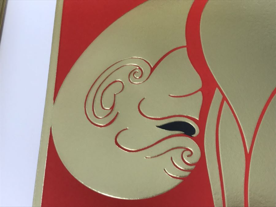 Romain Erte Framed Limited Edition Serigraph Print With Gold Foil Stamping Title 'Samson & Delilah' Signed By ERTE 75 Of 300 37' X 31.5' Retails $11,850 [Photo 9]