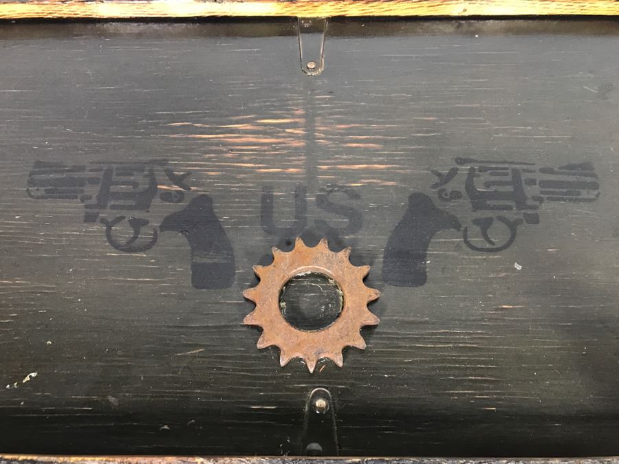 Very Cool Folk Art Military Themed Bar Wine Storage Locker With Trench Art 'Take A Shot' Bullet Shot Glasses Plus Bottle Openers - See All Photos [Photo 19]