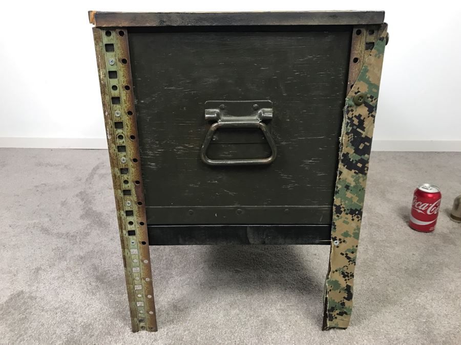 Very Cool Folk Art Military Themed Bar Wine Storage Locker With Trench Art 'Take A Shot' Bullet Shot Glasses Plus Bottle Openers - See All Photos [Photo 27]